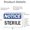 Signmission Sterile, 5 in W x Rectangle, Vinyl Decal OS-2PACK-NS-D-35-L-18464 - alternate 3
